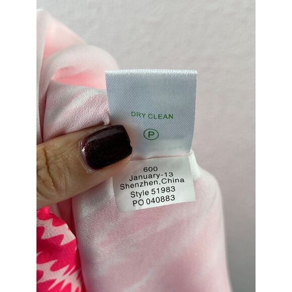 Lilly Pulitzer Show Your Stripes Zebra Print Posey Silk Dress Splash Pink Size 2 - Picture 12 of 13